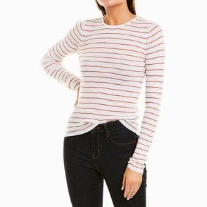 NWT Vince Stripe Lightweight Wool Sweater Top, Medium, Crewneck